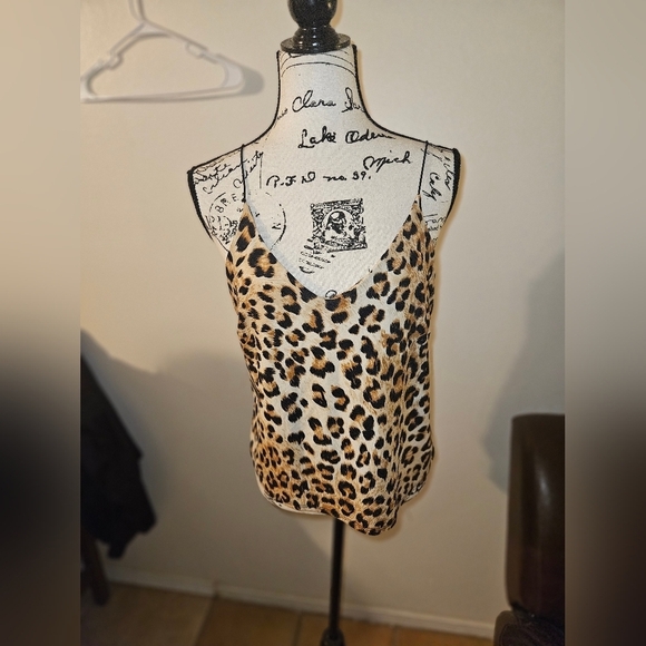 Vibe Tops - Vibe Juniors Cheetah Print Spaghetti Strap Tank Top Size Xl